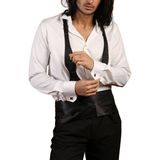Dicotto Krem Ekstra Uzun Kol 8 Drop Damatlık Ata Yaka Kol Düğmeli Slim Fit Smokin Gömlek - 014 - XL
