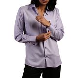 Dicotto Lila Dar Kesim Micro Kumaş Kol Düğmeli Slim Fit Erkek Gömlek - 201-3