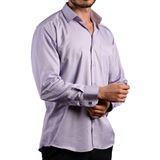 Dicotto Lila Rahat Kesim Micro Kumaş Kol Düğmeli Regular Fit Erkek Gömlek - 190-3