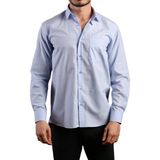 Dicotto Mavi Büyük Beden Rahat Kesim Cepli Uzun Kol Regular Fit Erkek Gömlek - 150-5 - 4XL