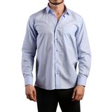 Dicotto Mavi Büyük Beden Rahat Kesim Cepli Uzun Kol Regular Fit Erkek Gömlek - 150-5
