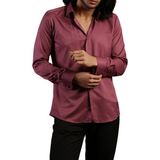 Dicotto Mürdüm Dar Kesim Micro Kumaş Kol Düğmeli Slim Fit Erkek Gömlek - 201-23 - 2XL
