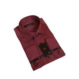 Dicotto Mürdüm Dar Kesim Micro Kumaş Kol Düğmeli Slim Fit Erkek Gömlek - 201-23