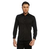 Dicotto Siyah Micro Kumaş Kol Düğmeli Slim Fit Erkek Gömlek