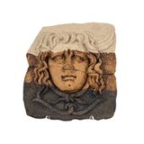 Didim Medusa Rölyefi - Antik Yunan Mitolojisi Dekoru - El Yapımı Koruyucu Sembol Heykel - Eviniz İçin Benzersiz Tarihi Sanat Replikası (Kahverengi)