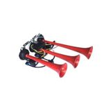 DİDONK 3 Borulu Arap Korna Kırmızı 12v 461461 Havalı
