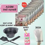 Die Grup 10 Paket Hamam Otu Toz Tüy Dökücü + Boya Kabı + Tarak + Fırça + Hamam Kesesi + Topuk Taşı Banyo Seti