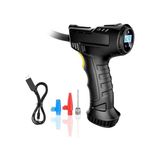 Die Grup 120W Kablosuz Hava Kompresörü Araç Motorsiklet Bisiklet Top Araba Lastik Pompası - Wireless USB - LED Işıklı