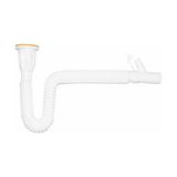 Die Grup 138 cm Uzun Körüklü Lavabo Sifonu, Esnek Gider Borusu, Çamaşır ve Bulaşık Makinesi Tahliye Bağlantılı, Kolay Montajlı Dayanıklı Plastik Lavabo Gider Hortumu - 0,12 mm - 275 m