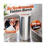 Die Grup 196 mm 2 Metre Çatı Izolasyon Bandı Su Sızdırmazlık Geçirmezlik Yalıtım Çamur Tamir Çatlak Boru Bant - 0-Koyu Mavi - 1 Adet