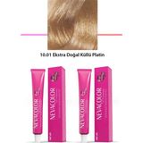 Die Grup 2 Li Set Premium 10.01 Ekstra Doğal Küllü Platin - Kalıcı Krem Saç Boyası 2 x 50 G Tüp