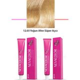 Die Grup 2 Li Set Premium 12.03 Yoğun Altın Süper Açıcı - Kalıcı Krem Saç Boyası 2 x 50 G Tüp