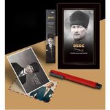 Die Grup 2026 Atatürk Temalı Ajanda ve Kalem Seti - Kırmızı - 41 Delft Blue