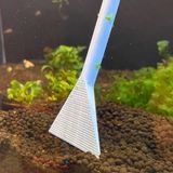 Die Grup 24 cm Uzunluğunda Plastik Akvaryum Spatulası ve Kum Düzeltici - Antrasit - 13 cm