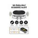 Die Grup 2d Titreşimli Egzersiz Aleti, Bluetooth Hoparlörlü Kondisyon Cihazı, 200W Tek Motorlu, 120 Hız Seviyeli, Uzaktan Kumandalı, Ev Tipi Fitness ve Spor Aleti