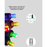 Die Grup 2x2 Metre Pil ile Çalışan Perde LED Işık – 8 Modlu Dekoratif