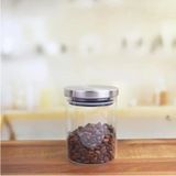 Die Grup 300 ml Hava Geçirmez Metal Kapaklı Borosilikat Cam Kavanoz (8.5CM*10CM)