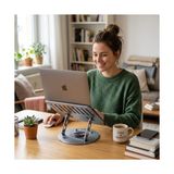 Die Grup 360 Derece Sonsuz Pozisyonda Dönebilen Katlanabilir Metal Alaşımlı Yükseklik ve Açı Ayarlı Kaydırmaz Tablet Notebook ve Laptop Standı (Laptop Notebook ve Tablet Standı N4)