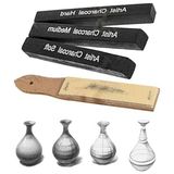 Die Grup 3'lü Kömür Füzen Seti ve Zımpara ile Yassı Çizim Için Gölgelendirme - 41 Delft Blue