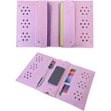 Die Grup 4 Bölmeli A4 Boyutunda Keçe Kalemlik ve Tablet Organizer Çanta - Pembe