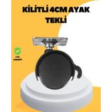 Die Grup 4 cm Kilitli Mobilya Tekerleği Tekli Sessiz ve Dayanıklı