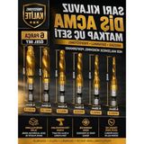 Die Grup 6 Parça Sarı Klavuz Diş Açma Kılavuz Matkap Uç Seti, Ahşap ve Metal Için