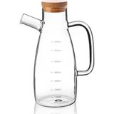 Die Grup 650 ml Bambu Kapaklı Cam Yağdanlık ROYALEKS-70086