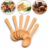 Die Grup 6’lı Küçük Ahşap Kaşık Seti 15 cm Doğal Ahşap Mini Kaşık Karıştırma Tadım Baharat Sos Servisi Bebek Besleme Için Isıya Dayanıklı Tencere Çizmez Ergonomik Sağlıklı Mutfak Kaşığı Seti