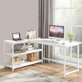 Die Grup 8922 160CM L Masa Oyun Masası Çalışma Masası Kitaplıklı Masa Ofis Masası Yazı Masası Beyaz - 10*10 CM - Renkli