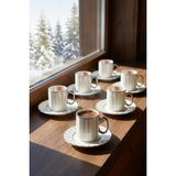 Die Grup Acar NG-09240 Aisha Silver 6lı Kahve Fincan Takımı - 1 - Renkli