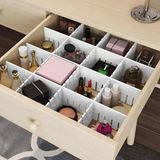 Die Grup Aee® 4'lü Plastik Ayarlanabilir Çekmece Düzenleyici Organizer - Iç Içe Geçmeli Kesilebilir - 8CMX43CM - Mutfak Iç Çamaşırı Çorap Sütyen Dolap Takı Makyaj (4)