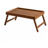 Die Grup Ahşap Katlanabilir Yatak Tepsisi – Çok Amaçlı Servis ve Laptop Sehpası, Doğal Ahşap, 40X30 Cm, Yükseltilmiş Kenarlı - 40 x 30 cm - Ahşap - Bej - Siyah