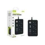 Die Grup Akım Korumalı Priz, 3x Priz Soketi, 2x USB Girişi, 1x Type-C Girişi, Tasarruflu Uzatma Kablosu, Çocuk Korumalı Adaptör (2 Metre) - Renkli