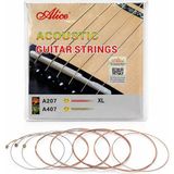 Die Grup Alice A207-XL Akustik Gitar Teli Extra Light 10-47 - 3 Renk Sunburst