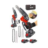 Die Grup Alman 148 Vf 10 AH%100 Kömürsüz Motor Akülü Dal Kesme Budama Testere Bıçkı Makinesi 15 cm Kırmızı - 001-Renkli