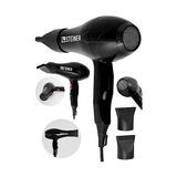 Die Grup Alman 3600 Watt Profesyonel Saç Kurutma Makinesi Fön Makinesi Ac Motor MS-9001 Siyah + 2 Adet Başlık