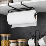 Die Grup Alper Banyo Pratik Solo Havluluk Siyah, Dolap Altı Kağıt Havlu Tutucu, Delmeden Montajlı Mutfak Rulo Havluluk, Askılı Metal Düzenleyici