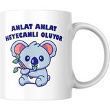 Die Grup Anlat Anlat Baskılı Sevimli Kupa Bardak Komik Yazılı Hediyelik Çay Kahve Kupası Coffee Mug - 00-Siyah - Beyaz