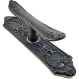 Die Grup Antika Tarz Dekoratif Pirinç Çiçekli Pencere Kolu - 165X38 Mm, Oksit