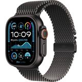 Die Grup Apple Watch Ultra 2 Gps + Cellular 49 mm Akıllı Saat, Sağlam Titanyum Kasa Spor Saati ve Siyah Milano Loop - Küçük Boy. Fitness Takibi, Hassas Gps, Eylem Düğmesi, Ekstra Uzun Pil Ömrü, Karbon Nötr - 00-Siyah - Beyaz