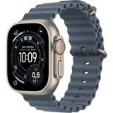 Die Grup Apple Watch Ultra 3 Gps + Cellular 49 mm Koşu ve Çoklu Spor Için Sağlam Titanyum Natürel Kasaya Sahip Üst Düzey Akıllı Saat ve Demir Mavisi Ocean Band - One Size - 00-Siyah - Beyaz