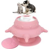 Die Grup Aputue Yavru Köpek Mama Kabı, 240ML Silikon Kedi Süt Besleyici ve 5 Emzikli Evcil Hayvan Besleme Ünitesi, Vantuzlu Taban Tasarımı ile Tavşan ve Yavru Kediler Için Ideal Bakım Seti, Pembe