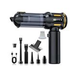 Die Grup Araç Süpürgesi 2in1 Kablosuz Güçlü Araç Süpürgesi ve Hava Üfleyici - 20000PA Turbo Vakum Gücü, 3 Kademeli Fırçasız Motor, 8000 Mah Şarjlı Mini El Süpürgesi, Hepa Filtreli Araba Temizlik - Ahşap