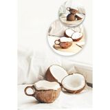Die Grup Arvale El Yapımı Coconut Kupa 350 ml Estetik Kahve Fincanı (2, 350, Mililitre) - Acı Yeşil