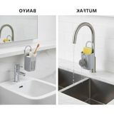 Die Grup Askılı Akıllı Lavabo Süngerliği - Drenajlı, Kompakt Tasarım (10X18 Cm) - 0,33 - 00-Siyah - Beyaz