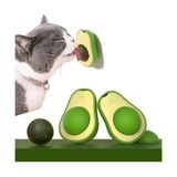 Die Grup Avokado Şeklinde Yeşil Kedi Çimi Topu Oyuncağı Nanesi Otu Topu Oyuncağı Yapışkanlı Catnip Cat Mint Yeşil Avokado Tasarımlı Kedi Yalama Topu1 Adet