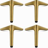 Die Grup Aydos 4 Adet 15 cm Mat Antik Sarı Metal Mobilya Ayağı Modern Tasarım Koltuk Dolap Ayağı