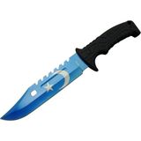 Die Grup Ayyıldız MF013BL Mavi Av Bıçağı 31CM - Testere Detaylı Bıçak, Kılıflı, Plastik Sap