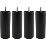 Die Grup BADEM10 Mobilya Kanepe Koltuk Baza Yükseltici Yükseltme M8 Civatalı Ince Diş Destek Ayağı Ayakları Siyah 15 cm 4 Adet - 100 x 100 x 10 cm