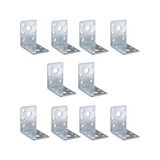 Die Grup BADEM10 Mobilya Köşe Bağlantı Sabitleme L Demir Deprem Dolap Duvar Birleştirme Gönye 60X60X45 mm (10 Adet)
